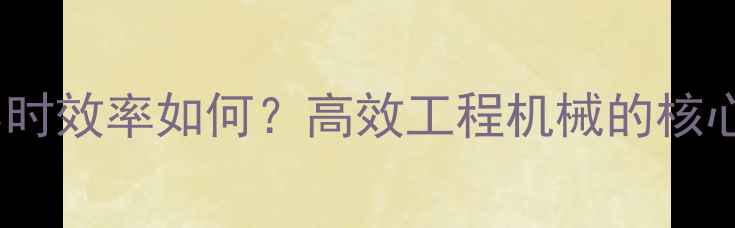 图片 200吨挖掘机每小时效率如何？高效工程机械的核心技术与应用场景
