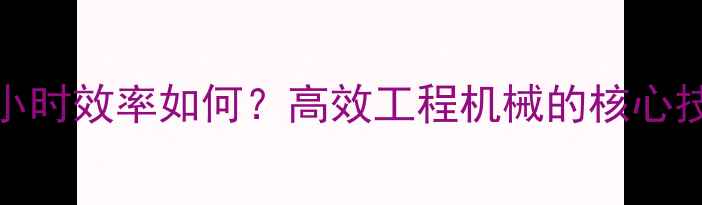 图片 200吨挖掘机每小时效率如何？高效工程机械的核心技术与应用场景2