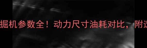 图片 220吨挖掘机参数全！动力尺寸油耗对比，附选型指南
