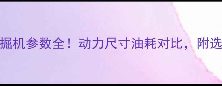 图片 220吨挖掘机参数全！动力尺寸油耗对比，附选型指南2