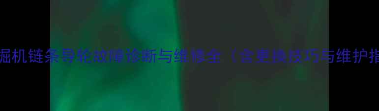 图片 307挖掘机链条导轮故障诊断与维修全（含更换技巧与维护指南）1