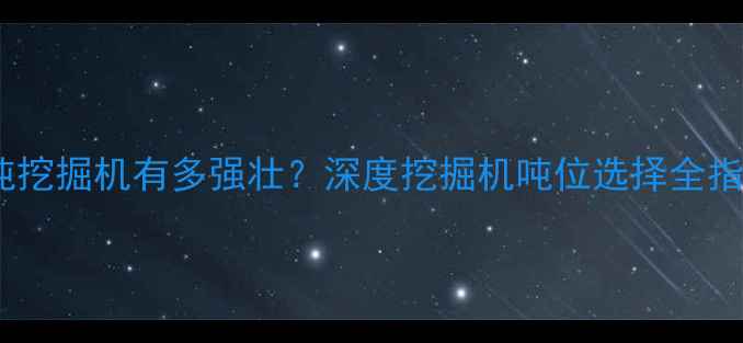 图片 70吨挖掘机有多强壮？深度挖掘机吨位选择全指南1