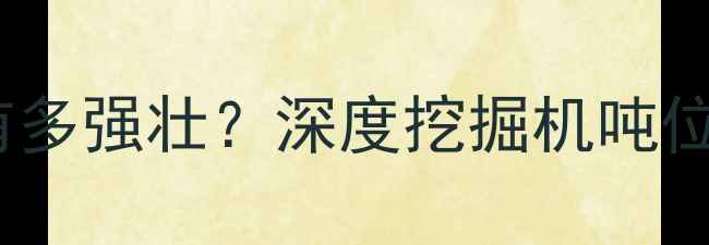 70吨挖掘机有多强壮深度挖掘机吨位选择全指南