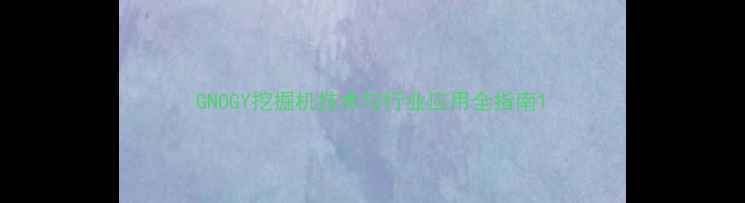 图片 GNOGY挖掘机技术与行业应用全指南1