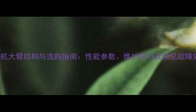 图片 PC2000挖掘机大臂结构与选购指南：性能参数、维护技巧及常见故障处理全攻略1