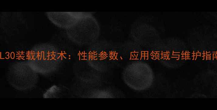 图片 ZL30装载机技术：性能参数、应用领域与维护指南