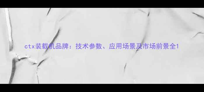 图片 ctx装载机品牌：技术参数、应用场景及市场前景全1