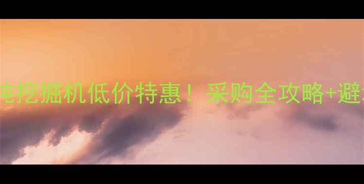 图片 ✨惠州60吨挖掘机低价特惠！采购全攻略+避坑指南✨2