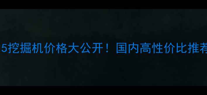 图片 ✨最新款犀牛微型15挖掘机价格大公开！国内高性价比推荐+真实用户测评✨1