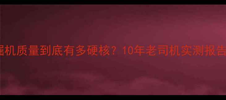 图片 ✨柳工挖掘机质量到底有多硬核？10年老司机实测报告来了！🔧2