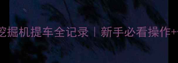 沃尔沃55挖掘机提车全记录新手必看操作保养指南