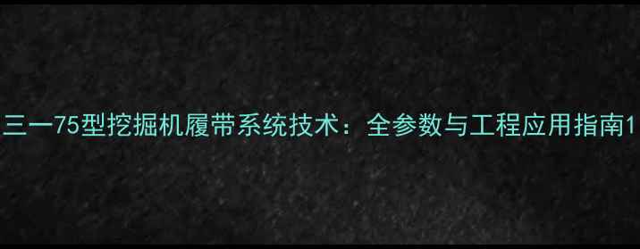 图片 三一75型挖掘机履带系统技术：全参数与工程应用指南1