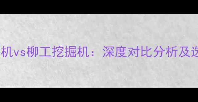 图片 三一挖掘机vs柳工挖掘机：深度对比分析及选购指南2