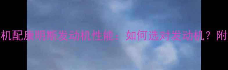 图片 三一挖掘机配康明斯发动机性能：如何选对发动机？附选购指南