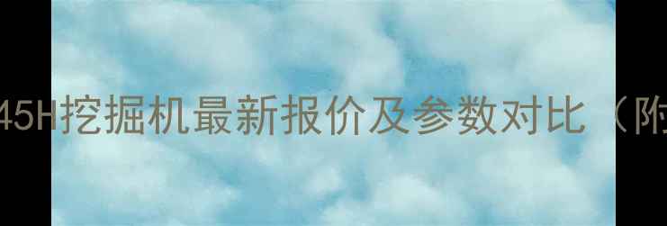 图片 三一重工SY245H挖掘机最新报价及参数对比（附购买指南）2