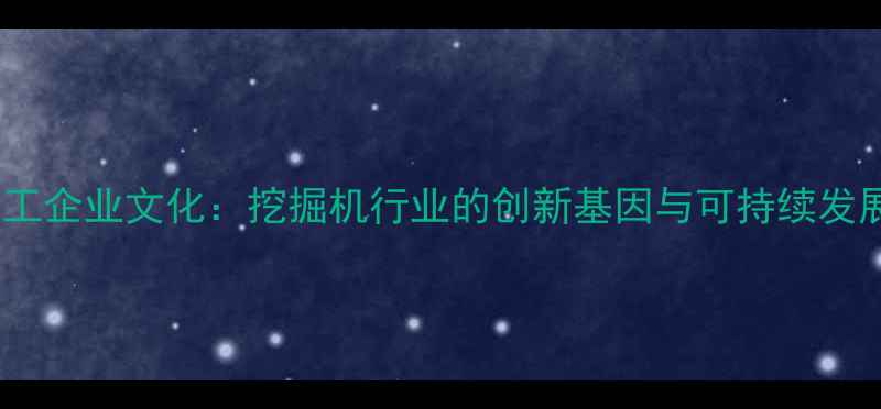 三一重工企业文化挖掘机行业的创新基因与可持续发展之路