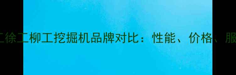 图片 三一重工徐工柳工挖掘机品牌对比：性能、价格、服务全面1
