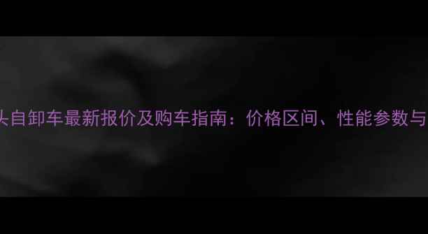 东风王尖头自卸车最新报价及购车指南价格区间性能参数与市场分析