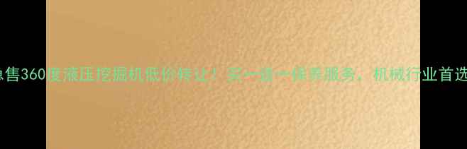 个人急售360度液压挖掘机低价转让买一送一保养服务机械行业首选设备