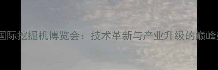 图片 中国国际挖掘机博览会：技术革新与产业升级的巅峰盛会1