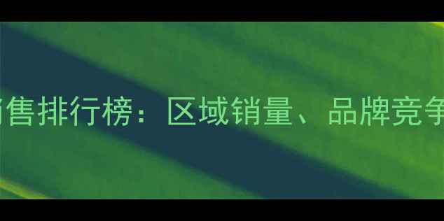 中国挖掘机市场销售排行榜区域销量品牌竞争与行业趋势深度