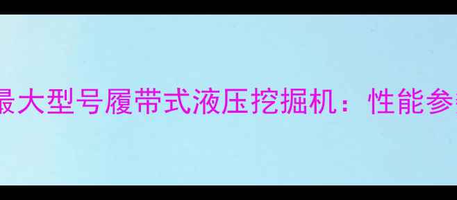 图片 中国自主研发最大型号履带式液压挖掘机：性能参数与工程应用2