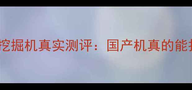 中联重科ZL50C挖掘机真实测评国产机真的能打吗实测报告