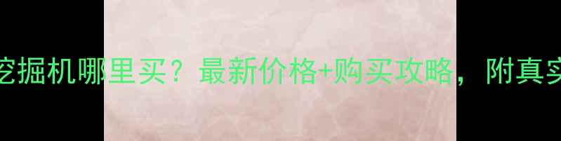 临汾二手挖掘机哪里买最新价格购买攻略附真实交易案例
