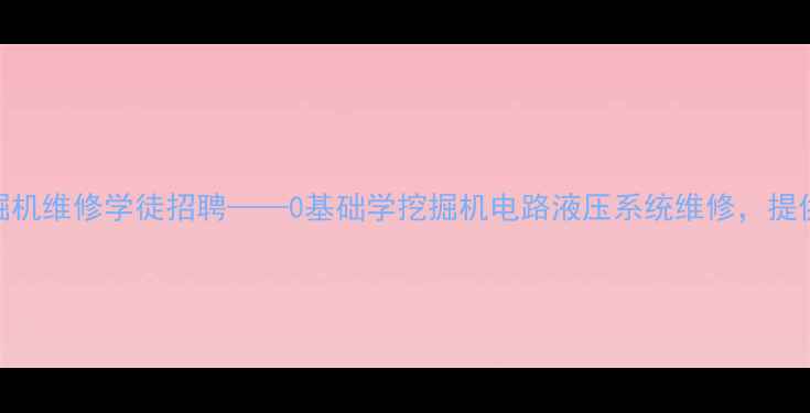 图片 免费培训上海挖掘机维修学徒招聘——0基础学挖掘机电路液压系统维修，提供住宿+就业推荐2