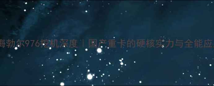 图片 利海勃尔976挖机深度｜国产重卡的硬核实力与全能应用1