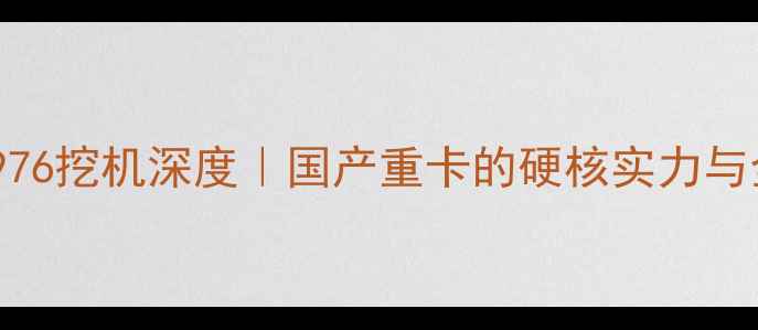 图片 利海勃尔976挖机深度｜国产重卡的硬核实力与全能应用2