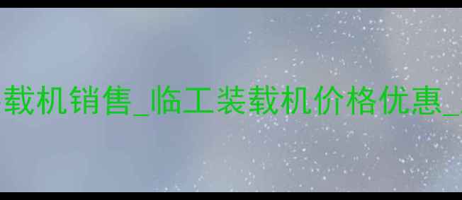 图片 南昌专业二手装载机销售_临工装载机价格优惠_正规经销商直营