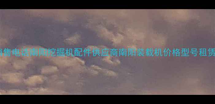 图片 南阳装载机销售电话南阳挖掘机配件供应商南阳装载机价格型号租赁服务全攻略1