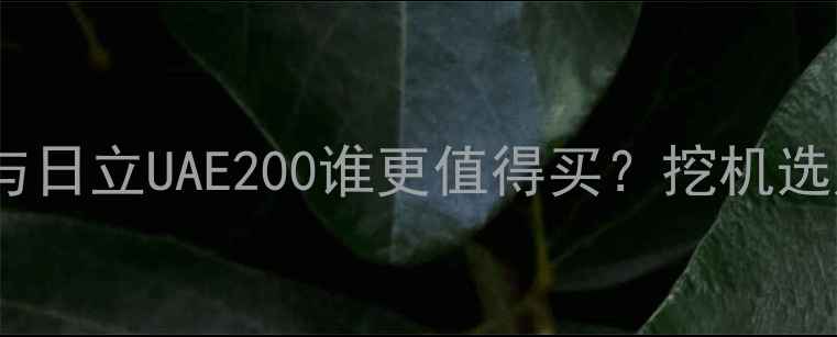 图片 卡特P500与日立UAE200谁更值得买？挖机选购全攻略1