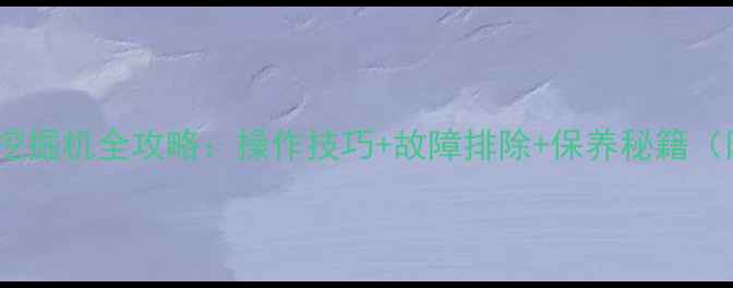 图片 卡特彼勒324挖掘机全攻略：操作技巧+故障排除+保养秘籍（附高清图解）