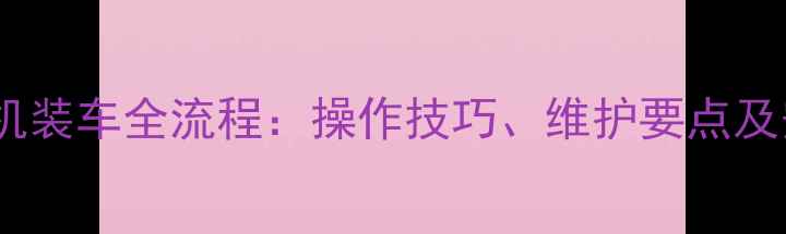 图片 卡特彼勒挖掘机装车全流程：操作技巧、维护要点及安全注意事项2