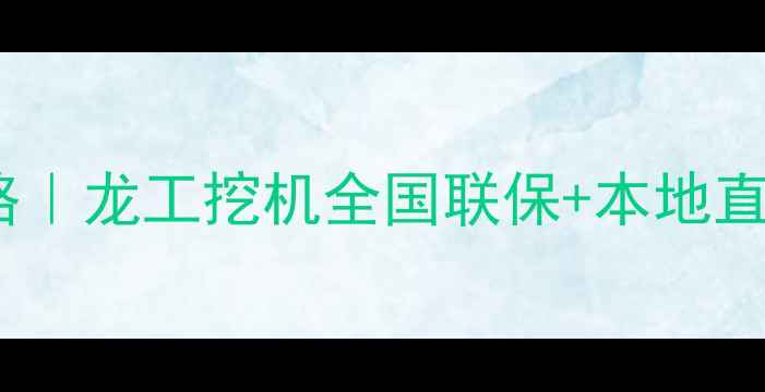 合肥挖机销售全攻略龙工挖机全国联保本地直营店地址大公开