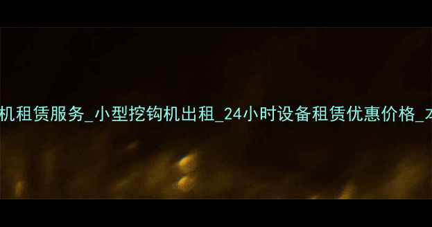 哈尔滨专业挖钩机租赁服务小型挖钩机出租24小时设备租赁优惠价格本地化服务推荐