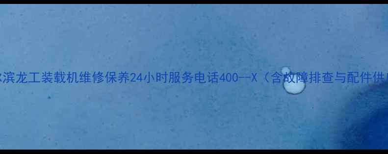 图片 哈尔滨龙工装载机维修保养24小时服务电话400--X（含故障排查与配件供应）
