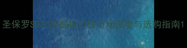 圣保罗SD36挖掘机价格市场深度与选购指南