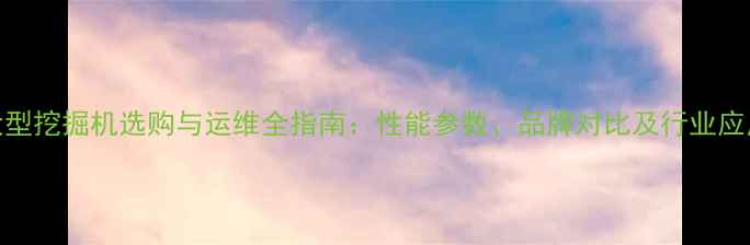 图片 大型挖掘机选购与运维全指南：性能参数、品牌对比及行业应用