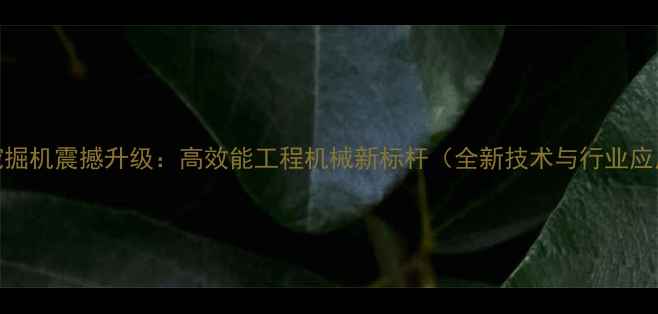 图片 大宇55挖掘机震撼升级：高效能工程机械新标杆（全新技术与行业应用指南）