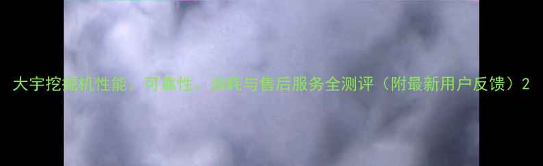 大宇挖掘机性能可靠性油耗与售后服务全测评附最新用户反馈