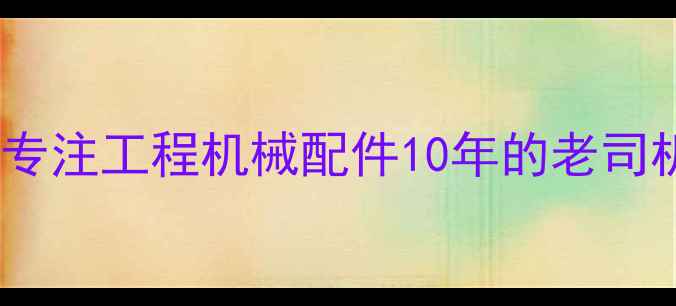 大家好我是专注工程机械配件10年的老司机机械小课堂