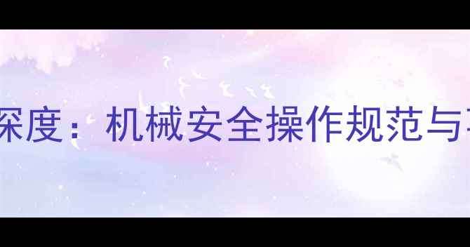 安徽挖掘机伤人事件深度机械安全操作规范与事故预防措施全指南