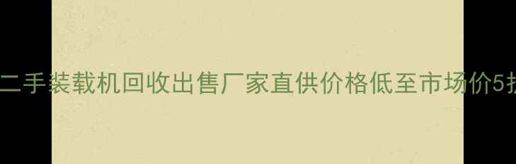 图片 安阳二手装载机回收出售厂家直供价格低至市场价5折_12