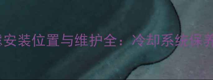 图片 小松挖掘机水滤安装位置与维护全：冷却系统保养的三大关键点1
