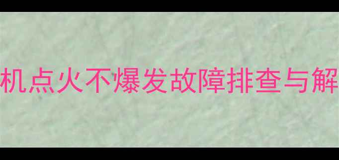 图片 小松挖掘机点火不爆发故障排查与解决方案_1