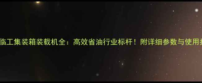 图片 山东临工集装箱装载机全：高效省油行业标杆！附详细参数与使用指南2