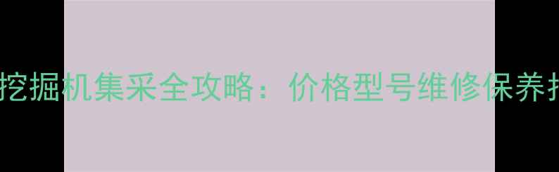 图片 山东斗山挖掘机集采全攻略：价格型号维修保养指南💥💪2